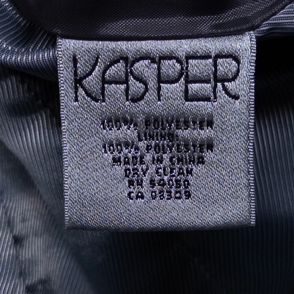 Kasper Womens Blazer Size 6 Gray Two Button Professional Career Suit Jacket